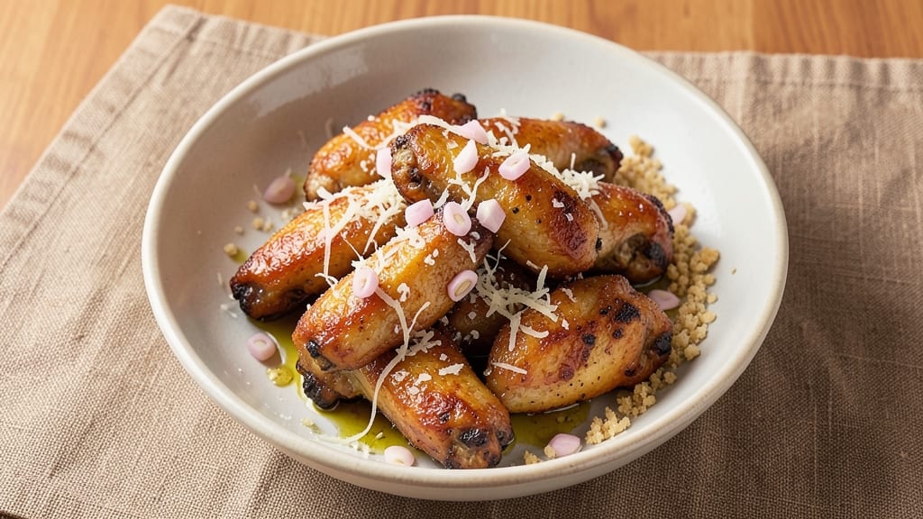 Baked Garlic Parmesan Chicken Wings Recipe: Crispy Cheese Crust Meets Juicy Centers