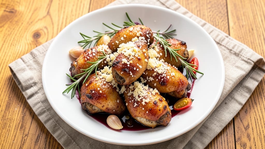 Baked Italian Chicken Wings Recipe: Garlic-Infused White Wine Baste for Extra Depth