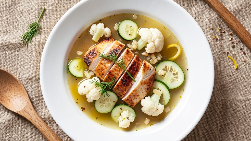 Atkins Chicken Soup Recipe: Low-Carb Comfort With Foil-Sealed Dumplings