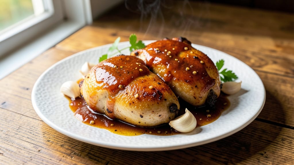 Baked Chicken With Mustard and Ketchup Recipe: Tangy-Sweet Glazed Crisp in One Pan
