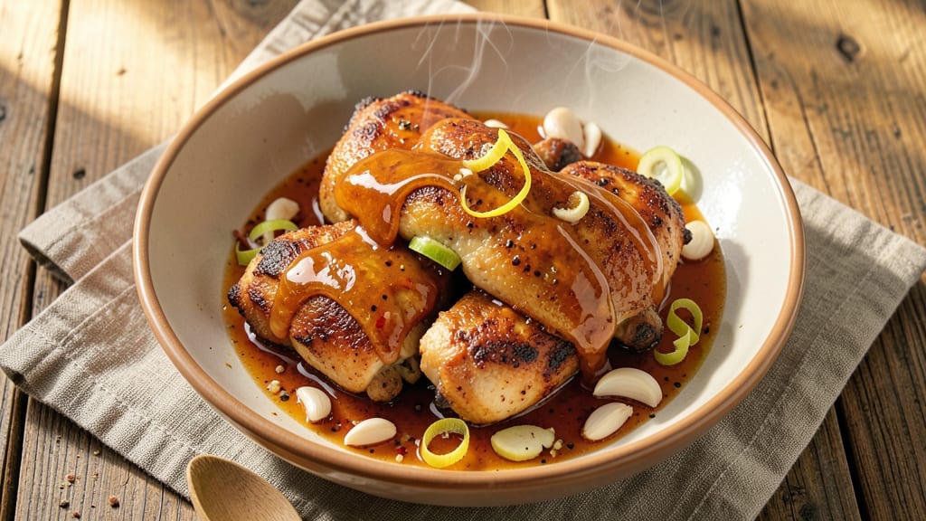 Baked Orange Chicken With Honey Recipe: Glazed Crispy Skin and Sticky Sweetness