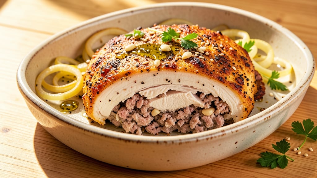 Baked Chicken Embutido Recipe: Filipino-Style Za'atar Crust with Foil-Sealed Juice Lock