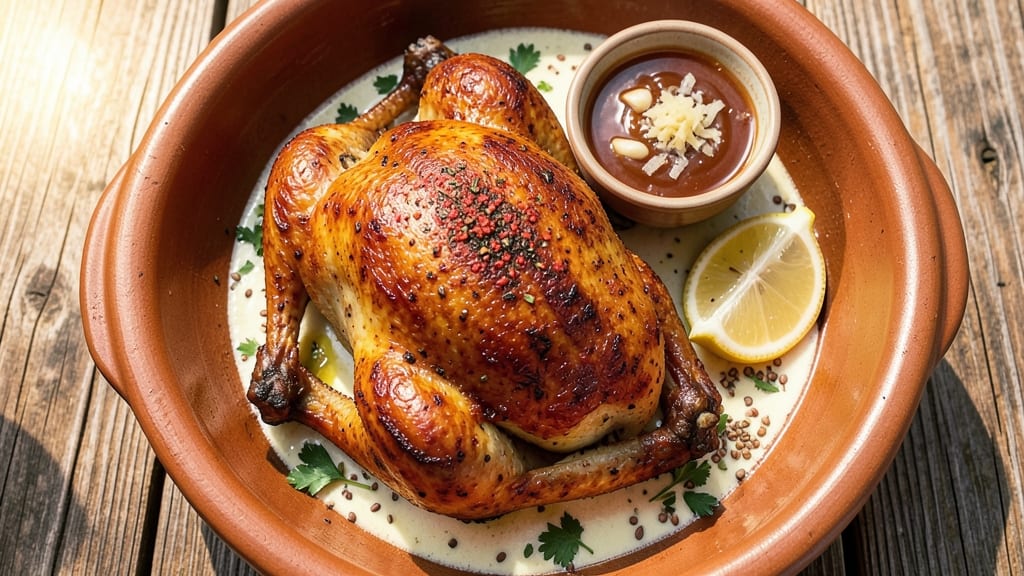 Arabic Roast Chicken Recipe: Harissa-Kissed Skin and Spiced Yogurt Marination
