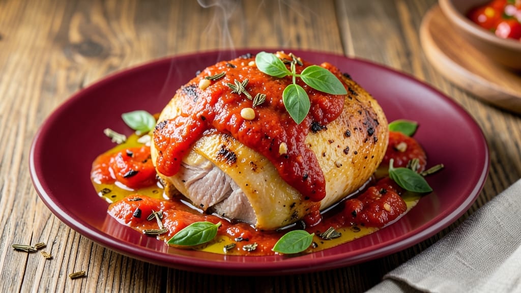 Baked Chicken in Tomato Sauce Recipe: One-Pan Simmered Comfort with Herbed Freshness