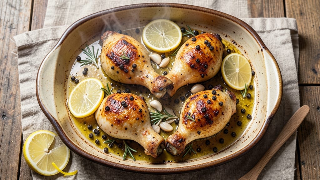 Baked Lemon Pepper Chicken Legs Recipe: Zesty Crispy Skin With Juicy Centers