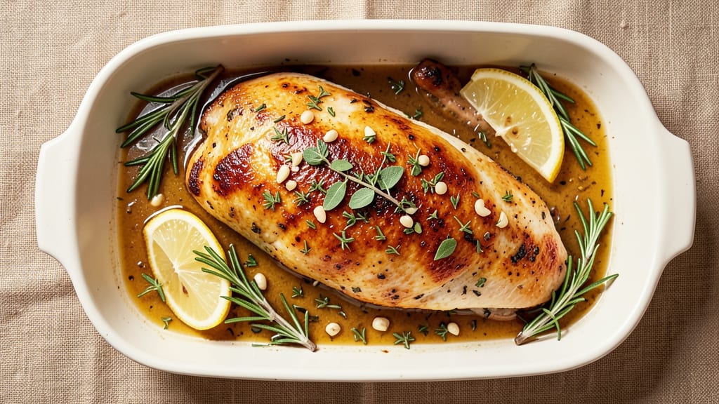 Baked Lemon Herb Chicken Breast Recipe: Juicy Centers With Foil-Sealed Herb Crisp
