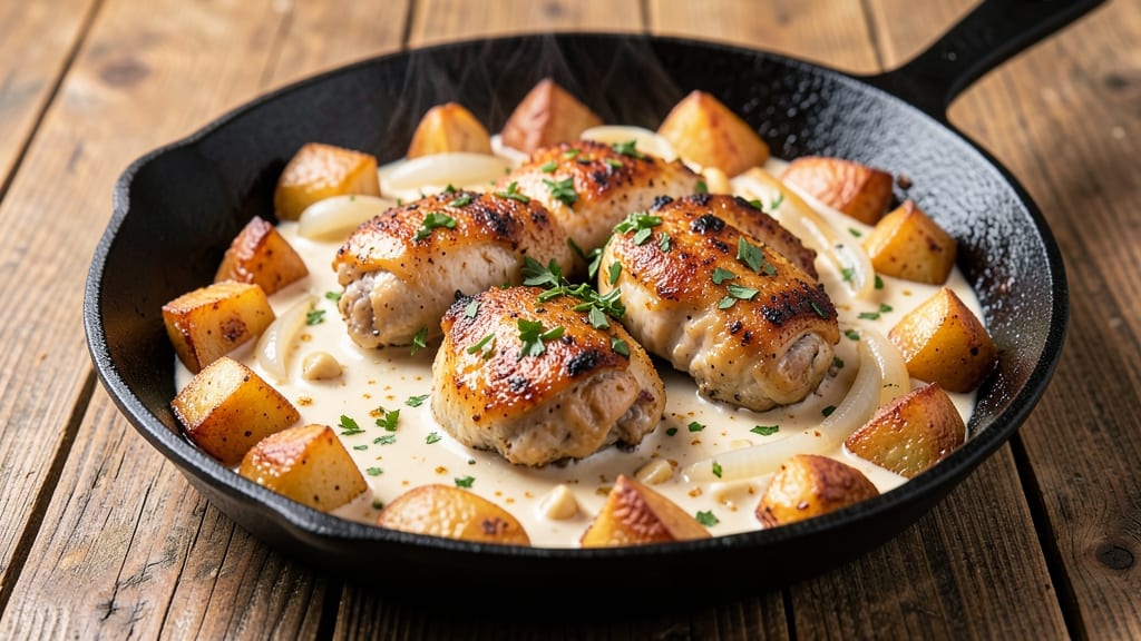 Applebee's Sizzling Chicken Skillet Recipe: Creamy Garlic Parmesan with Crispy Top