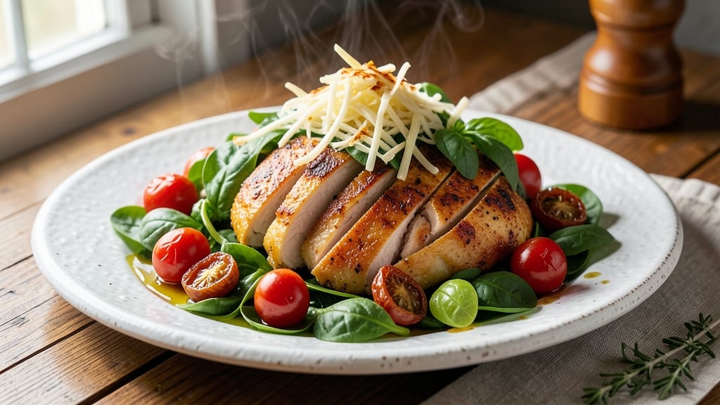 Baked Chicken Spinach Tomato Recipe: Sun-Dried Tomato and Basil Crisp-Top Bake