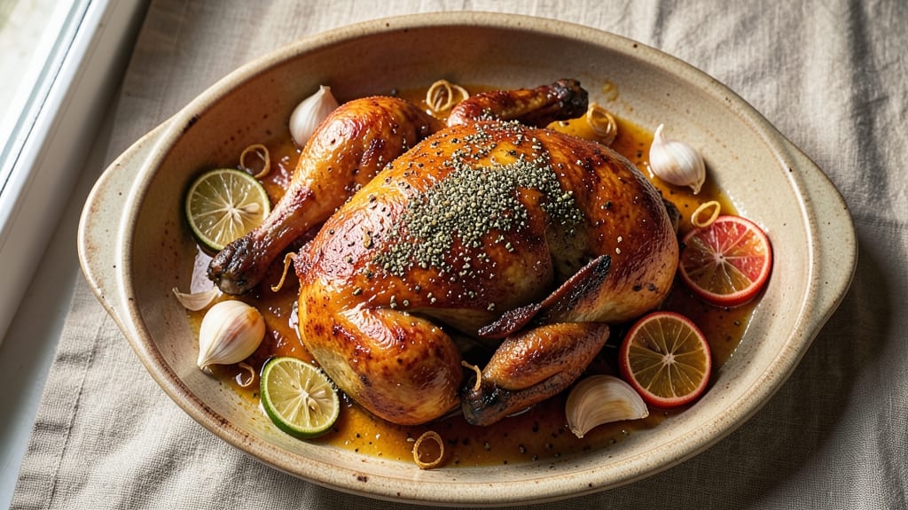 Bake Whole Chicken Recipe Panlasang Pinoy: Za'atar-Crusted Crisp With Foil-Sealed Tenderness