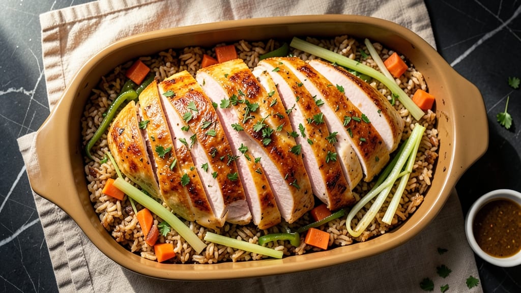 Baked Chicken and Brown Rice Casserole Recipe: One-Pan Meal Prep Magic