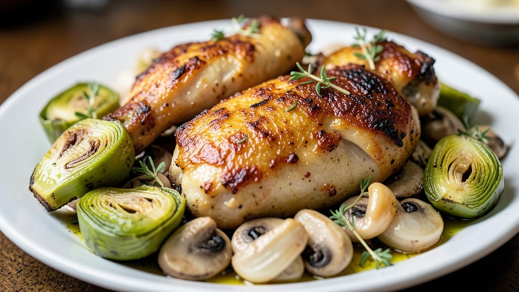 Baked Chicken with Artichokes and Mushrooms Recipe: Herb-Kissed One-Pan Harmony