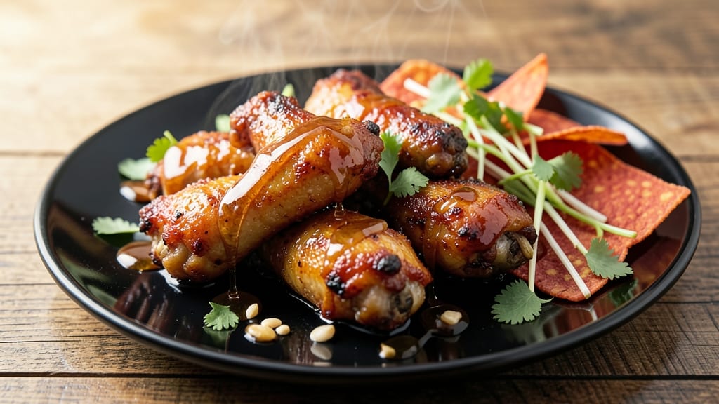 Asian Baked Chicken Wings Recipe: Honey-Soy Glaze with Crispy Tortilla Crunch