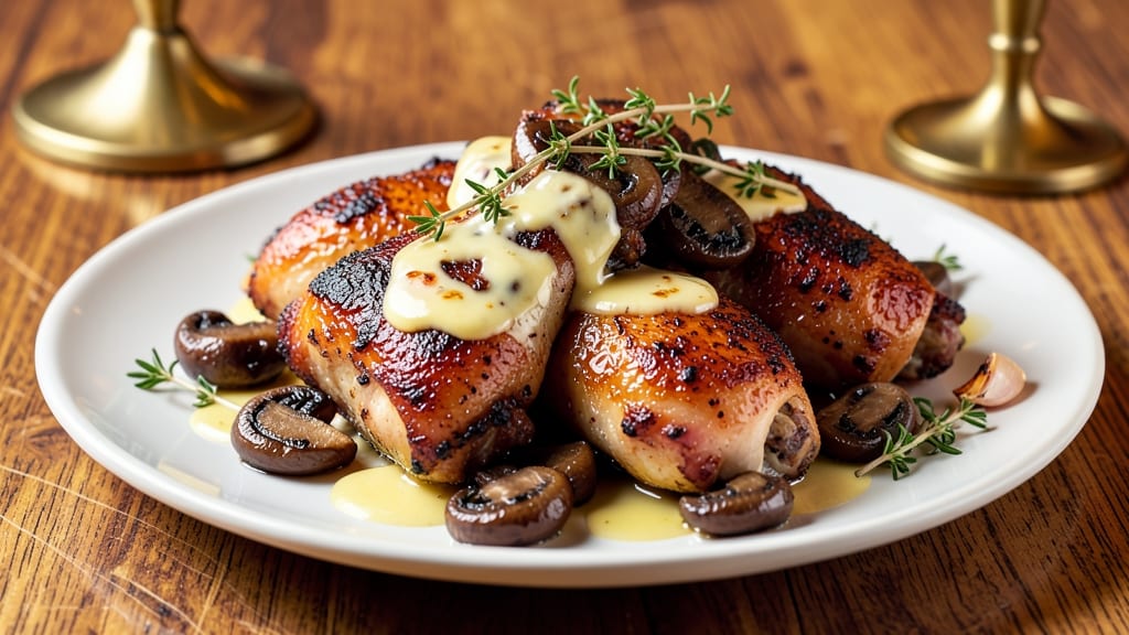 Baked Chicken Thighs With Mushrooms Recipe: Earthy Umami Crust From Pan Drippings