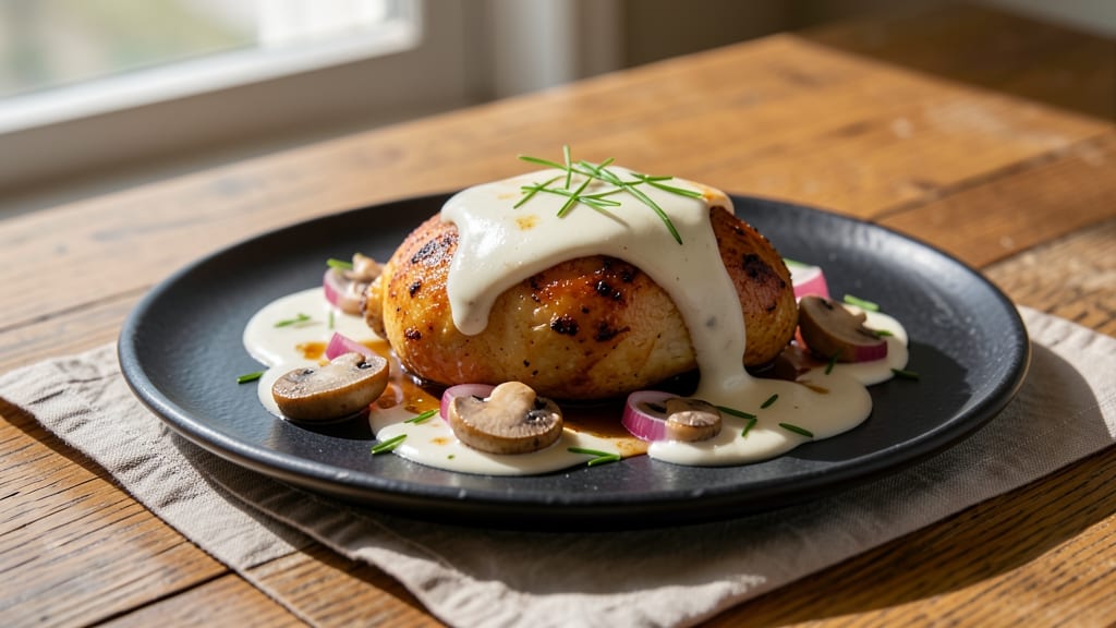 Campbell's Chicken Divan Recipe: Mushroom-Creamed Chicken with Crispy Onion Topping