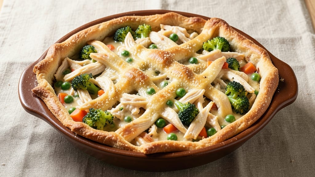 Campbell's Cream of Chicken Chicken Pot Pie Recipe: One-Pan Creamy Comfort With Flaky Lattice Top