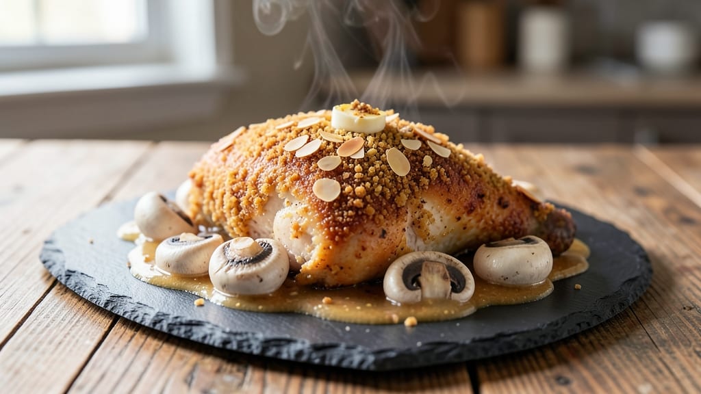 Copycat Costco Chicken Bake Recipe: Almond-Topped Crunch Meets Creamy Mushroom Filling