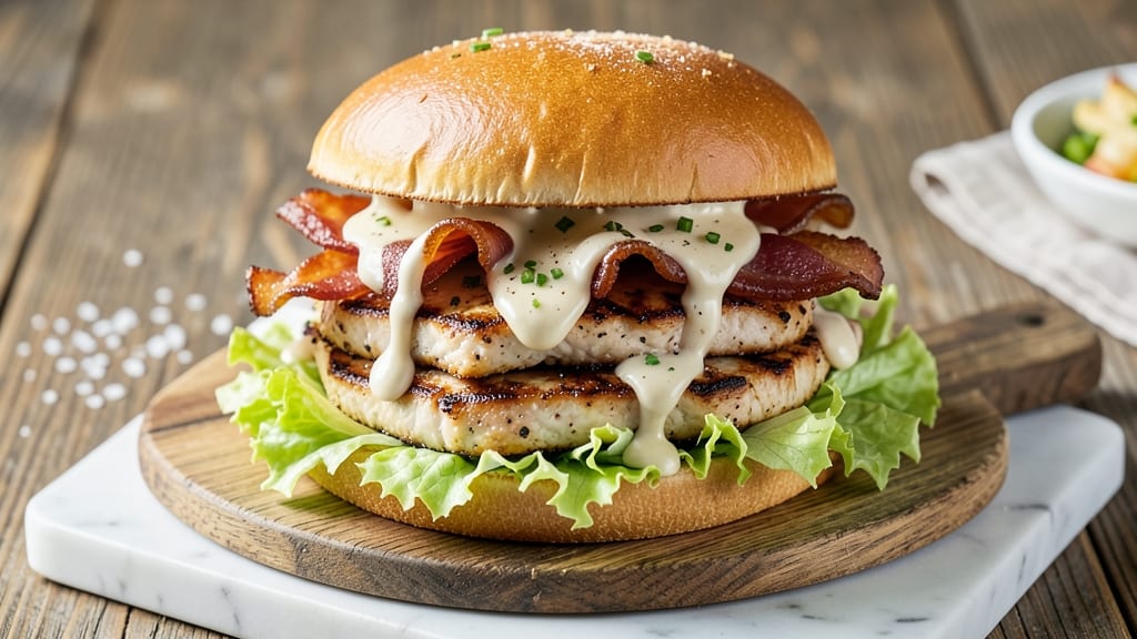 Bacon Ranch Chicken Salad Sandwich Recipe: Crunchy Lettuce Wrapped With Creamy Ranch Drizzle