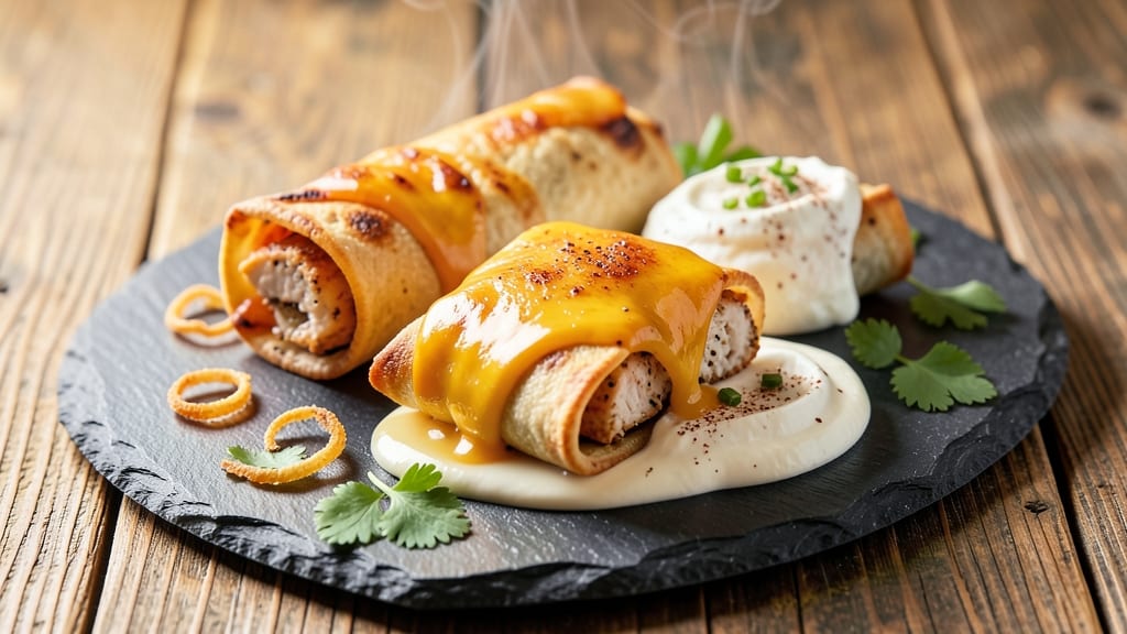 Baked Creamy Chicken Taquitos Recipe: Crispy Tortilla Shells With Melted Cheese Inside