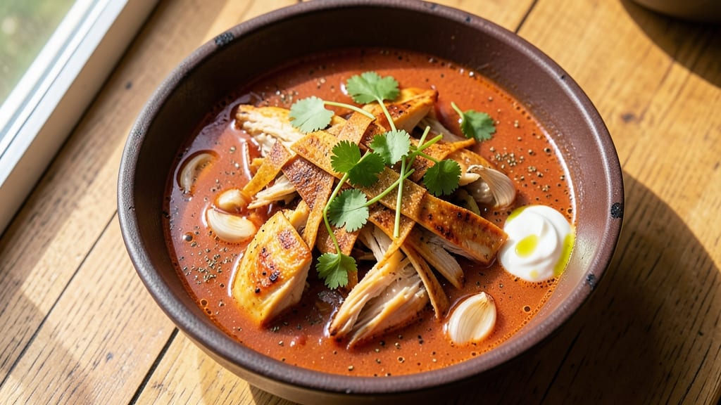 Baja Chicken Enchilada Soup Recipe: Spicy Tortilla-Crusted Comfort in One Pot