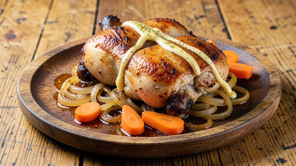 German Chicken Recipe: Biergarten-Style Beer-Braised With Crispy Skin