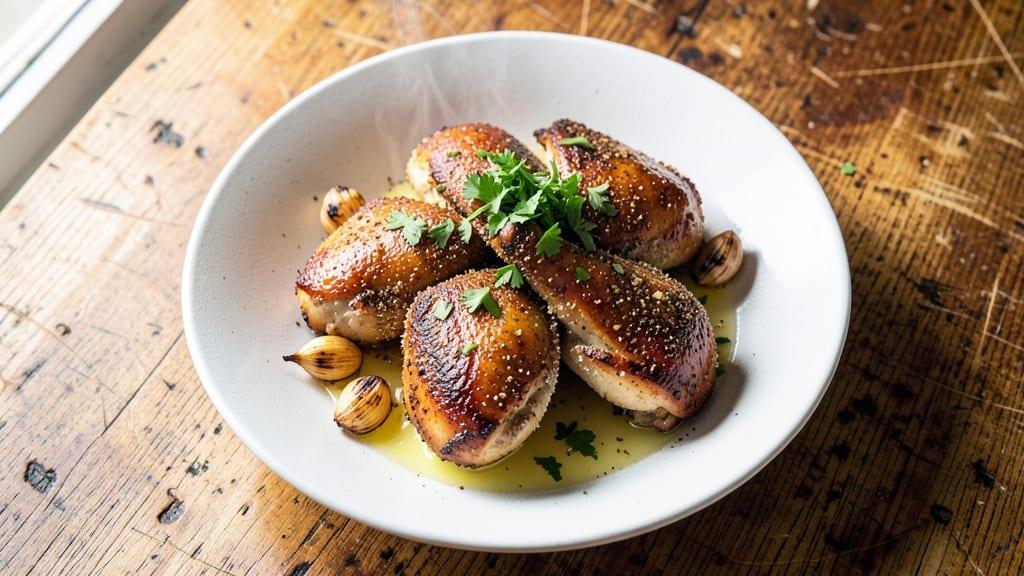 Lawry's Copycat Chicken Recipe: Creamy Garlic-Herb Sauce With Crispy Onion Topping