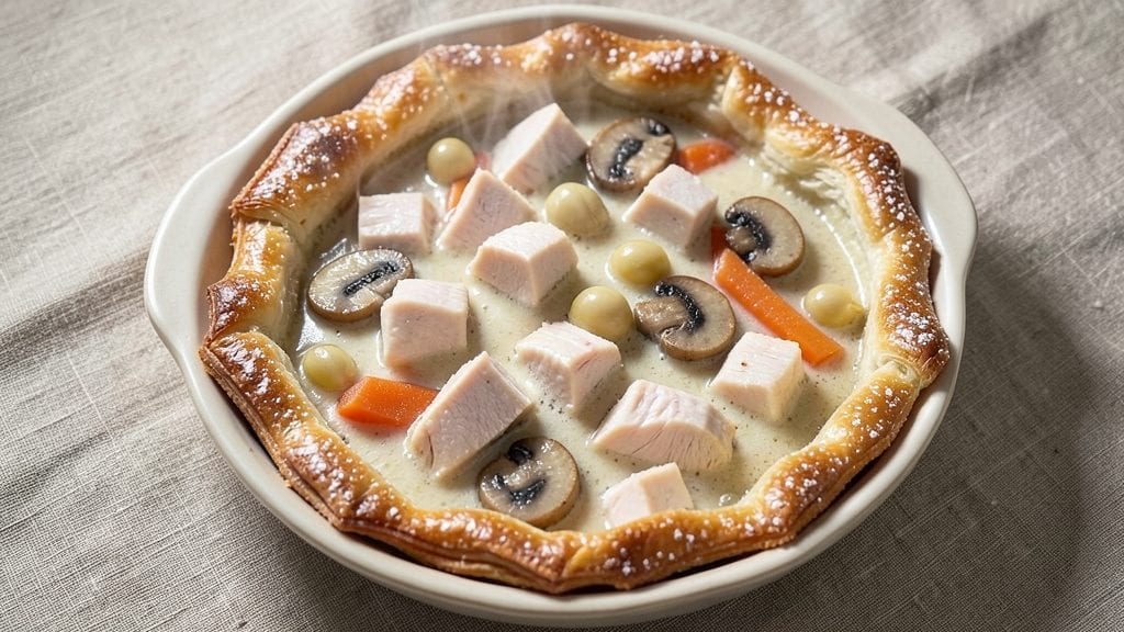 Mrs Budd's Chicken Pot Pie Copycat Recipe: Flaky Crust Hugs Savory Mushroom-Filled Heaven